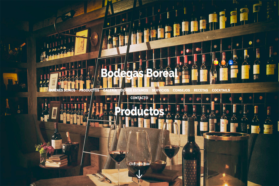 Web Boreal<span>Web de negocio local de venta de Vinos</span>